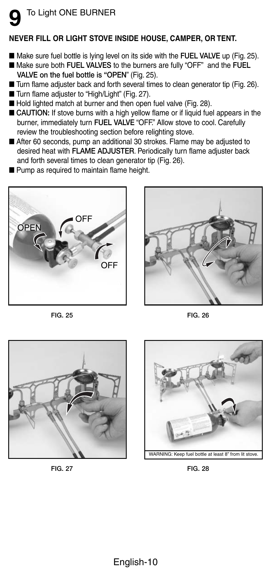 English-10 | Coleman 9780 User Manual | Page 11 / 20