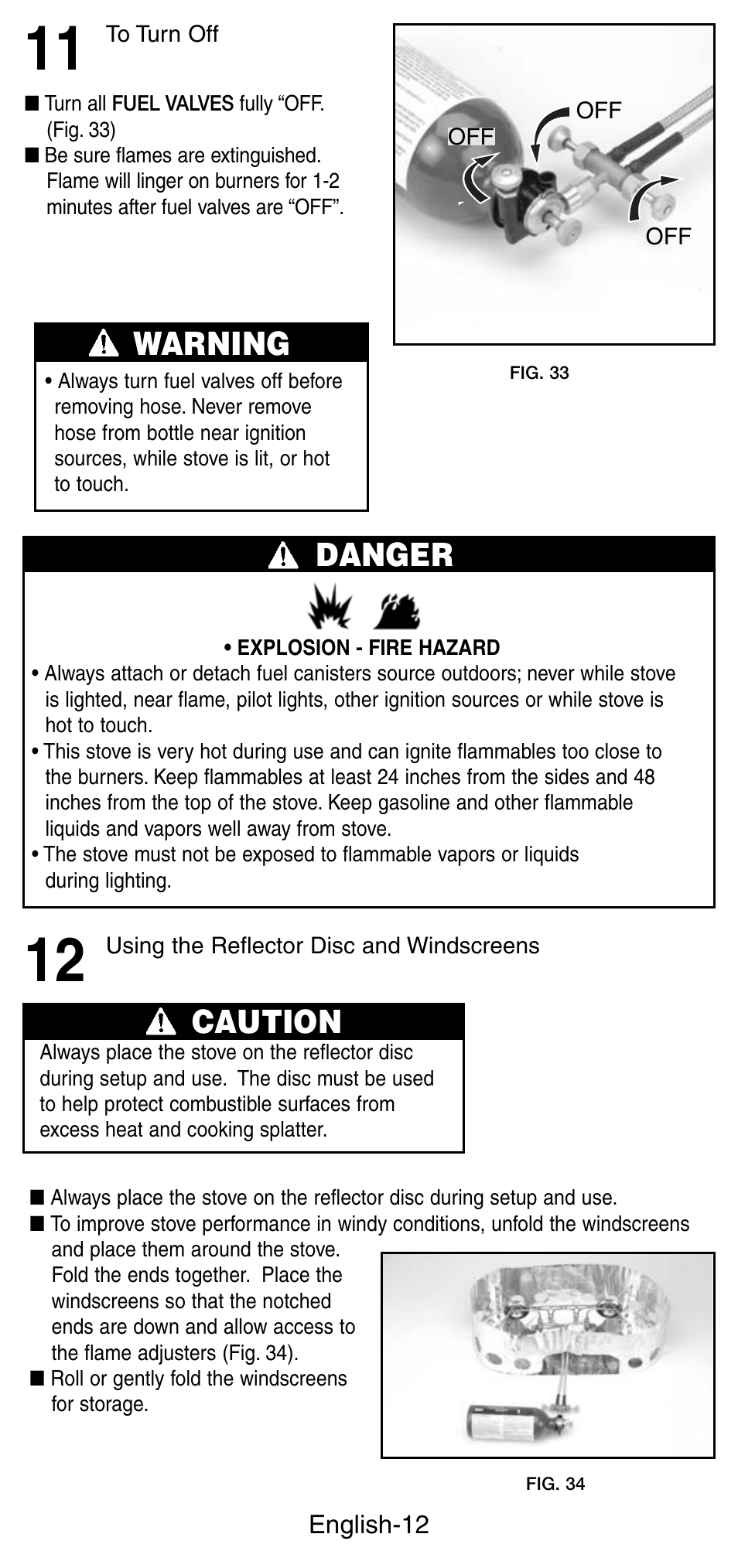 Danger, Warning, Caution | Coleman 9780 User Manual | Page 13 / 20