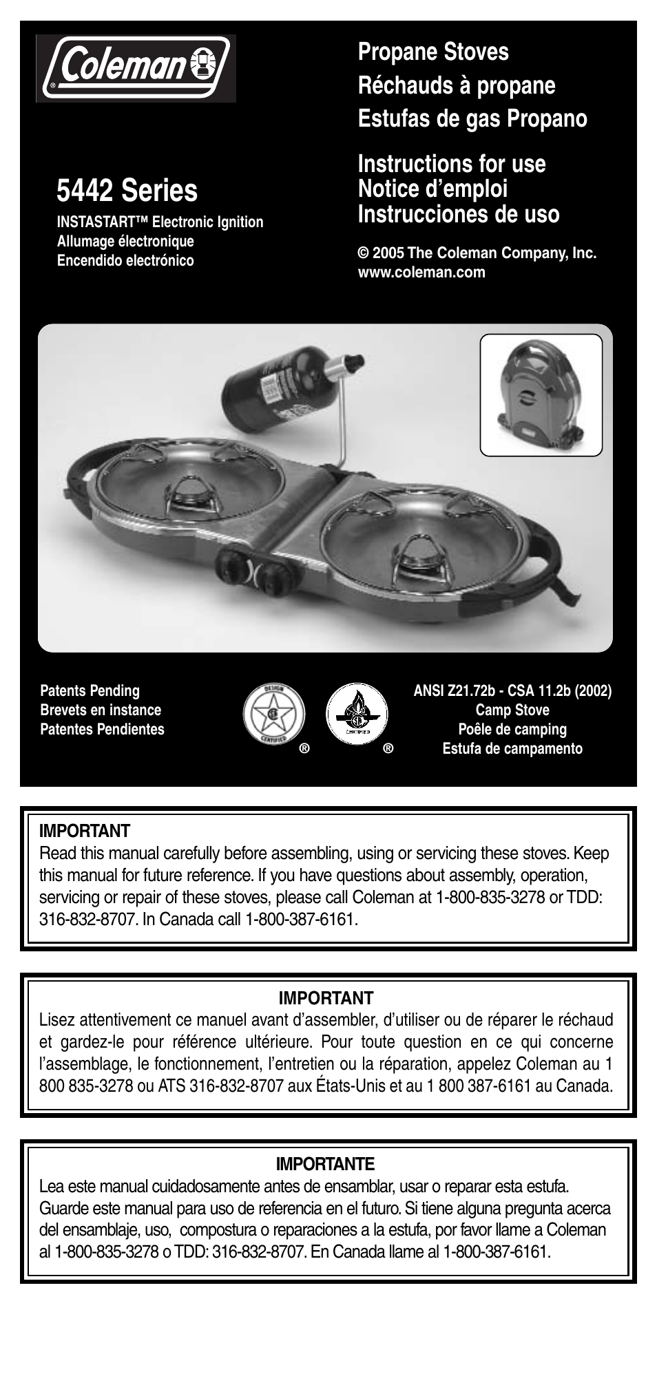 Coleman 5442 User Manual | 24 pages