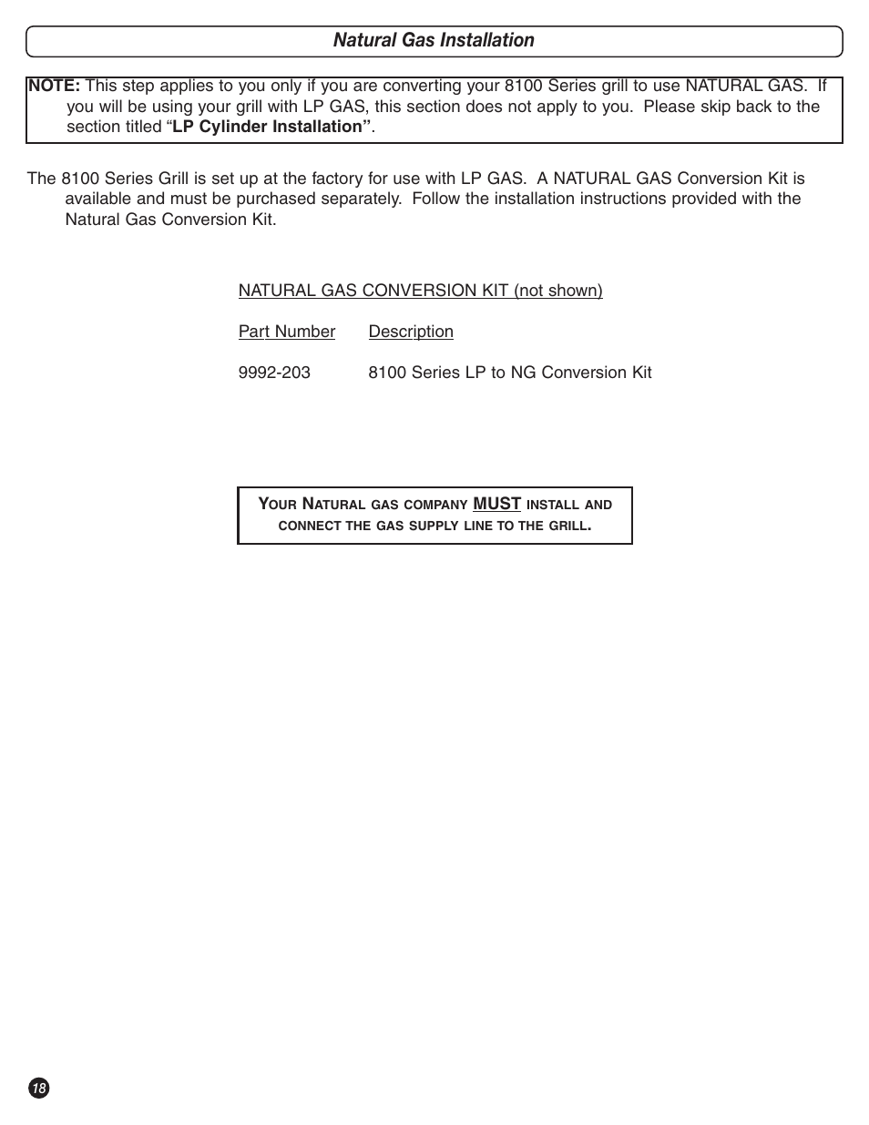 Natural gas installation | Coleman 9992-643 User Manual | Page 18 / 32