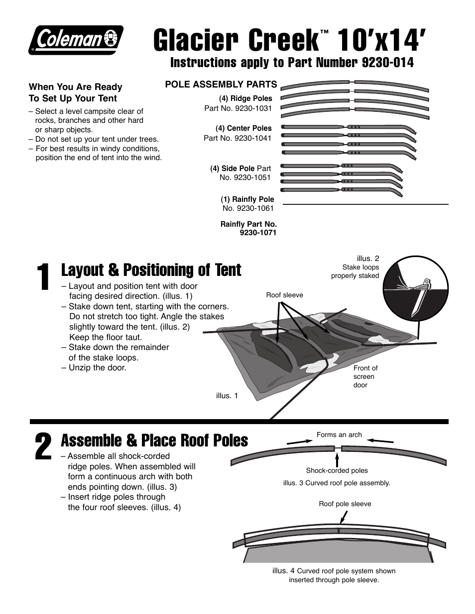 Coleman Glacier Creek User Manual | 2 pages