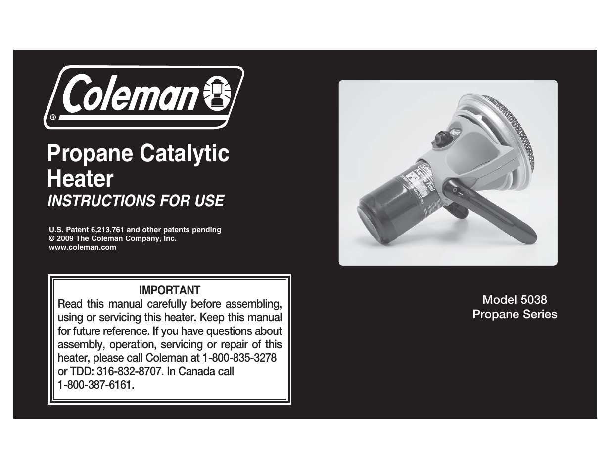 Coleman 5038 User Manual | 24 pages