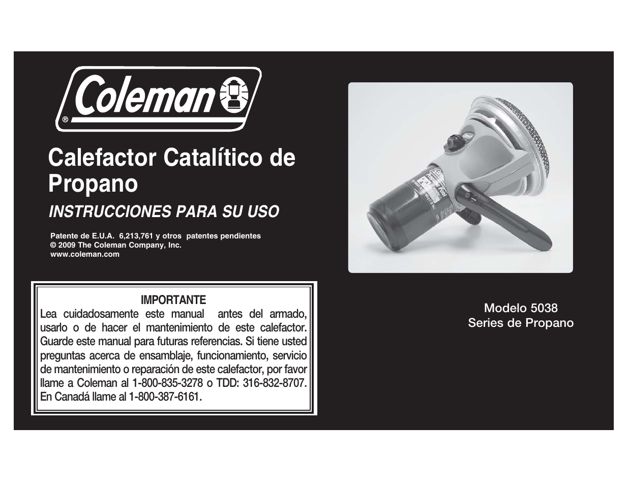 Calefactor catalítico de propano | Coleman 5038 User Manual | Page 17 / 24