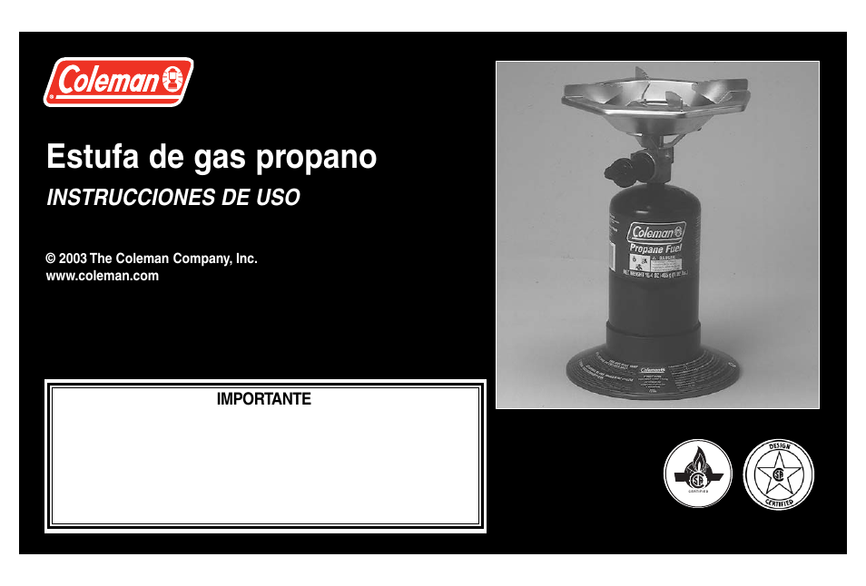 Estufa de gas propano, Instrucciones de uso | Coleman 5431A Series User Manual | Page 21 / 32