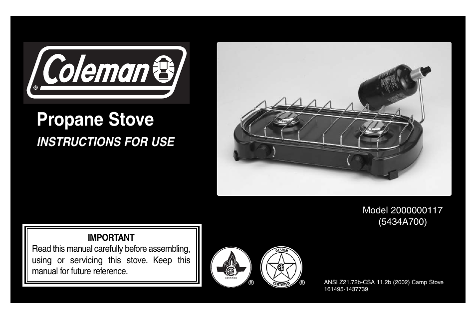 Coleman 2000000117 User Manual | 12 pages