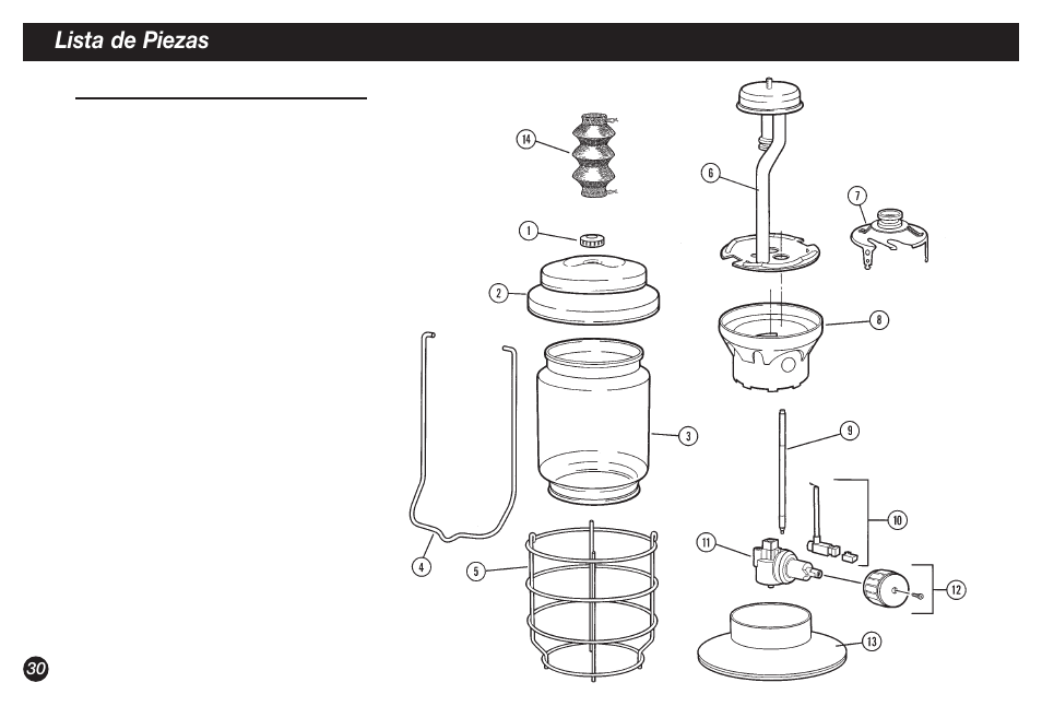 Lista de piezas | Coleman NORTHSTAR 2500A User Manual | Page 30 / 32