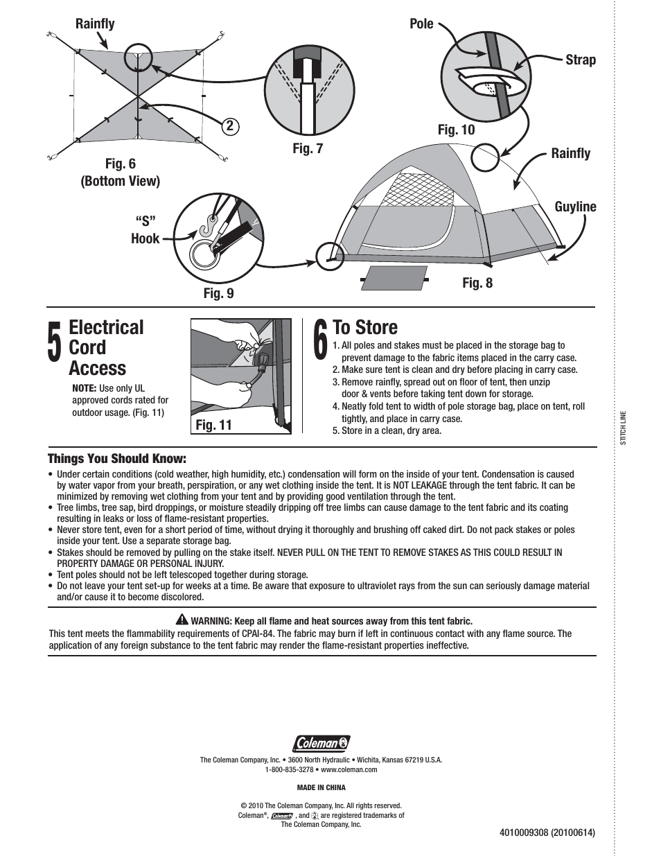 Electrical cord access | Coleman 2000007827 User Manual | Page 2 / 2