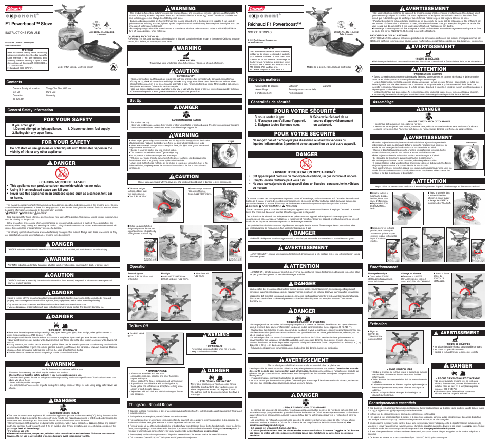 Coleman 9740A Series User Manual | 2 pages