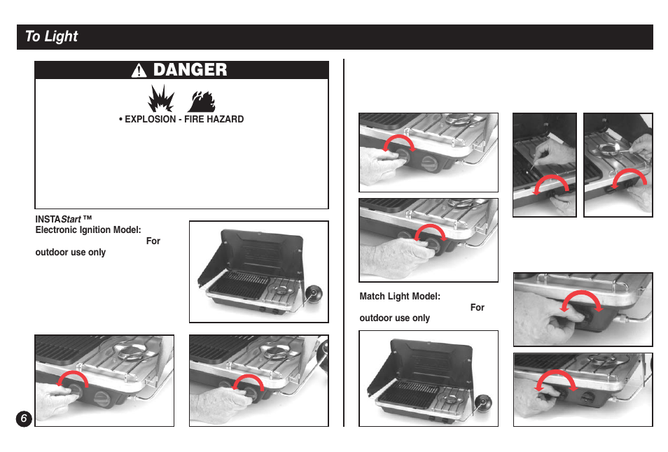 Danger | Coleman 9921B User Manual | Page 6 / 32