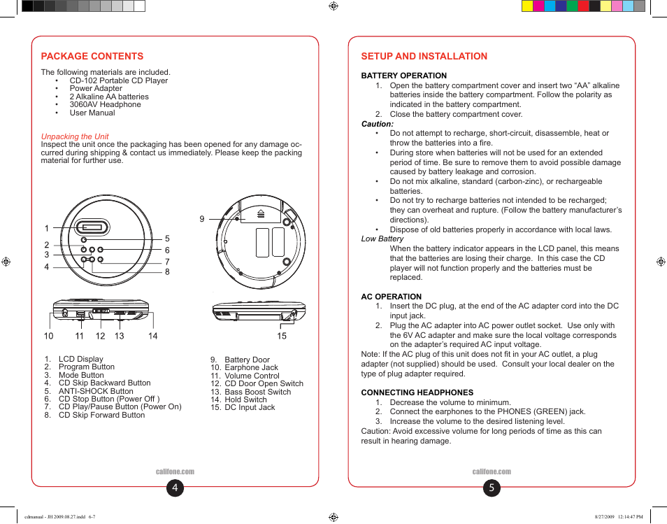 Califone 01 0810 User Manual | Page 4 / 10