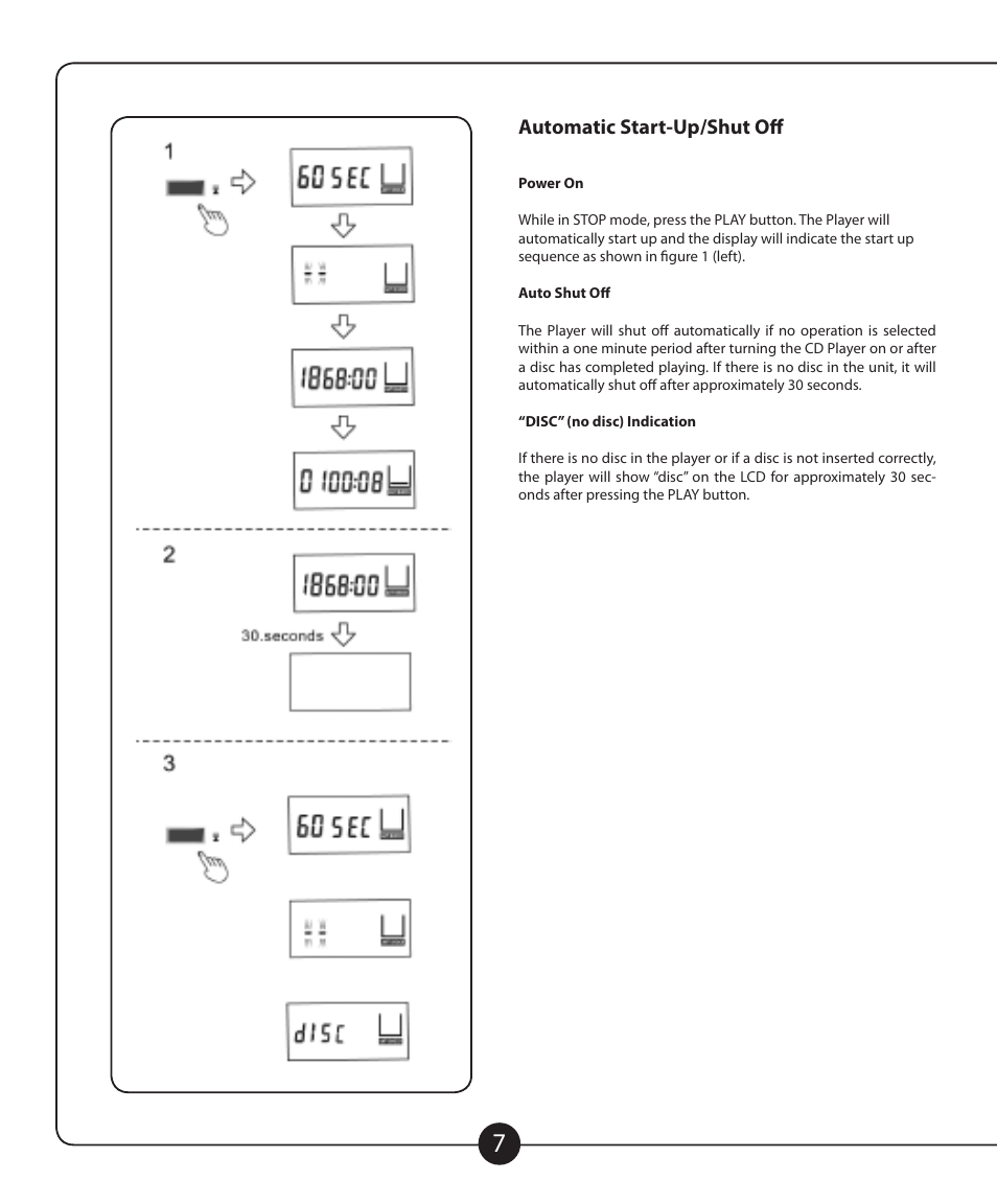 Automatic start-up/shut off | Califone CD102 User Manual | Page 8 / 12