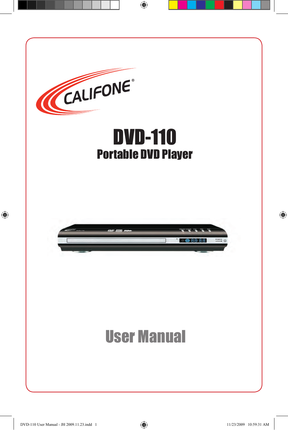 Califone DVD-110 User Manual | 11 pages