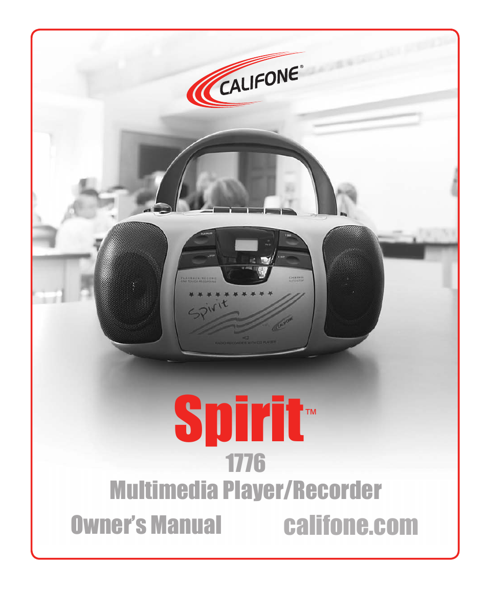 Califone 1776 User Manual | 16 pages