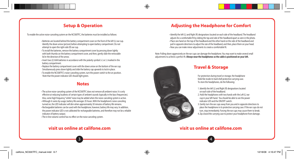 Califone NC500TFC User Manual | Page 3 / 4