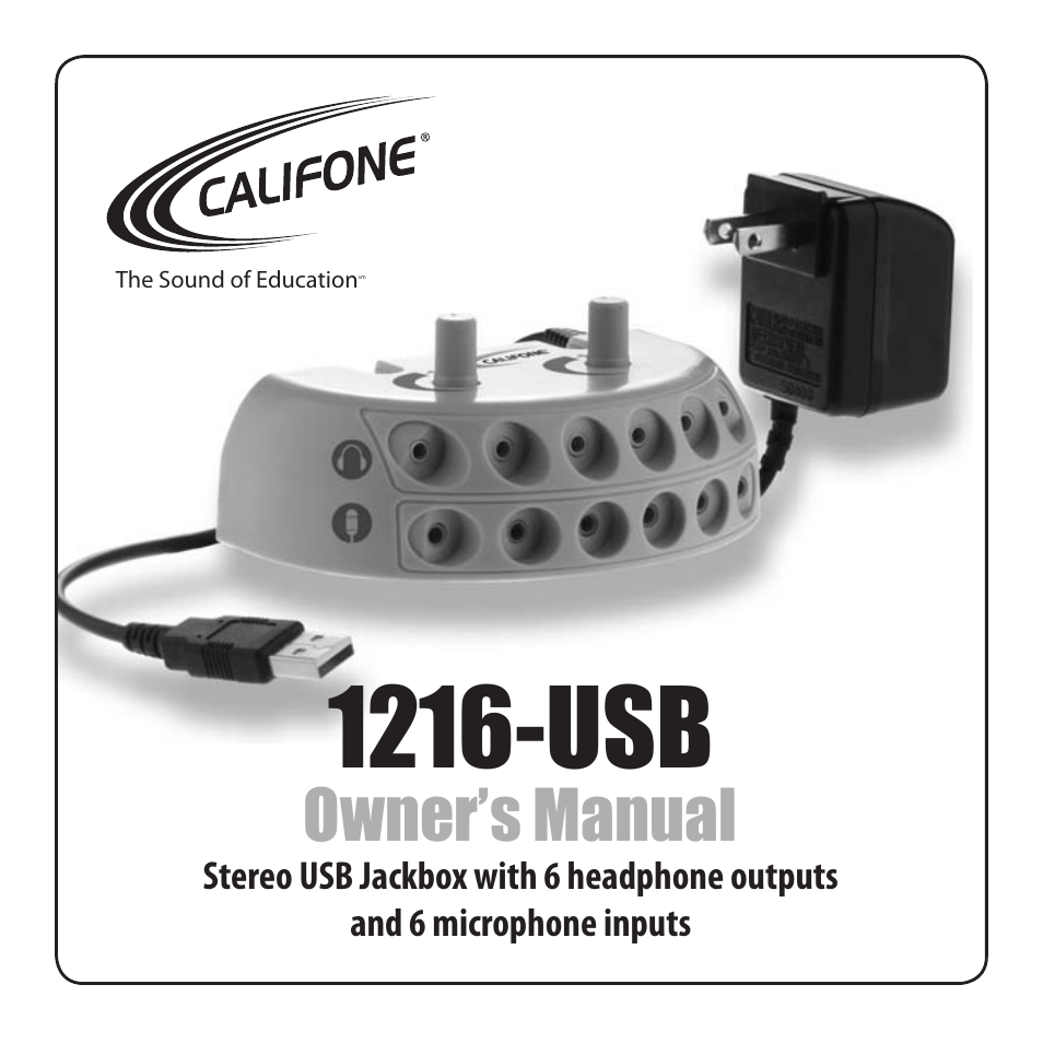 Califone 1216-USB User Manual | 8 pages