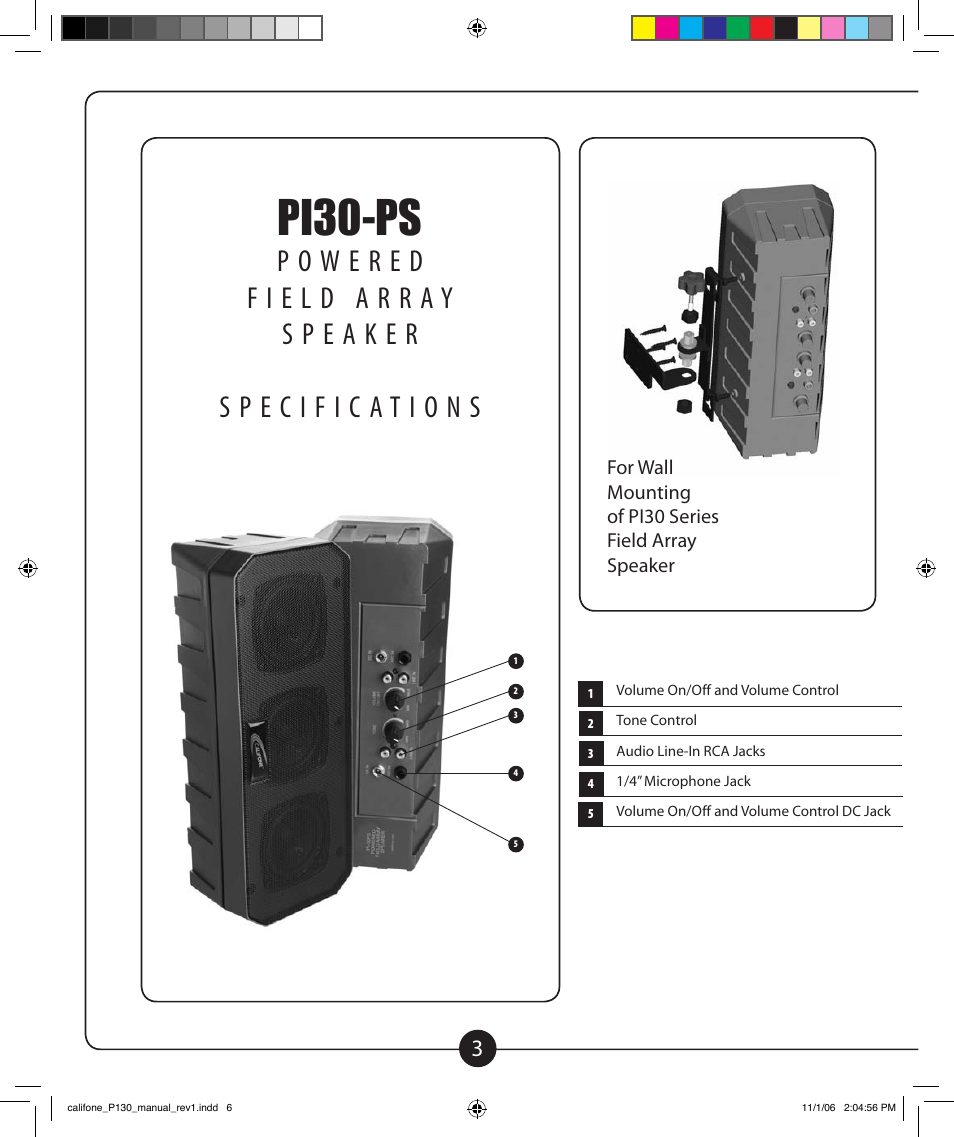 Pi30-ps | Califone PI30-PS User Manual | Page 4 / 8