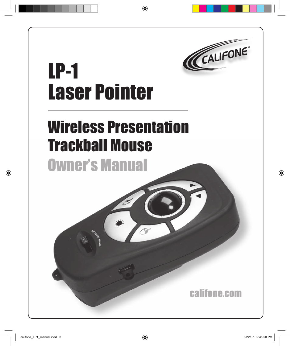 Califone LP-1 User Manual | 4 pages