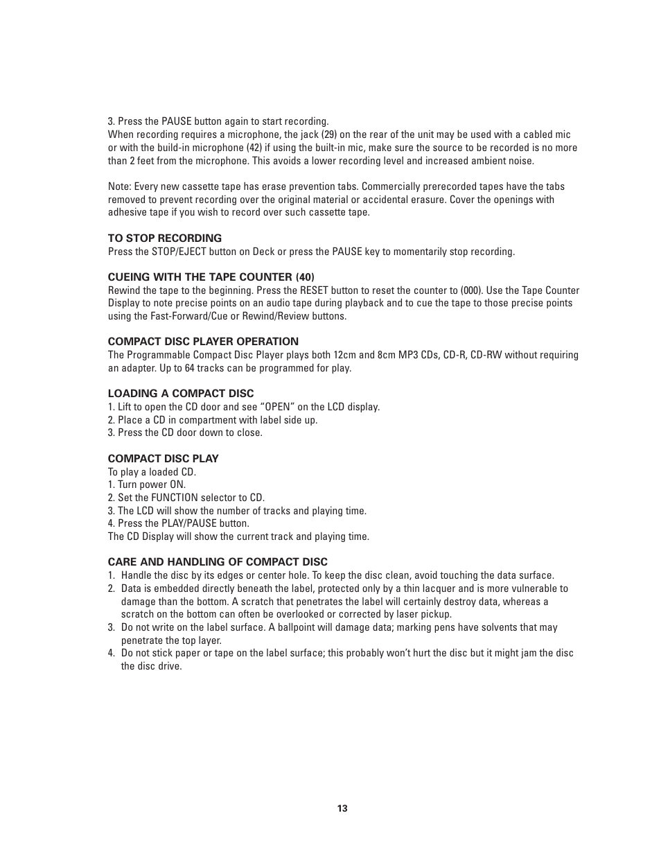 Califone 2385-03 User Manual | Page 13 / 19