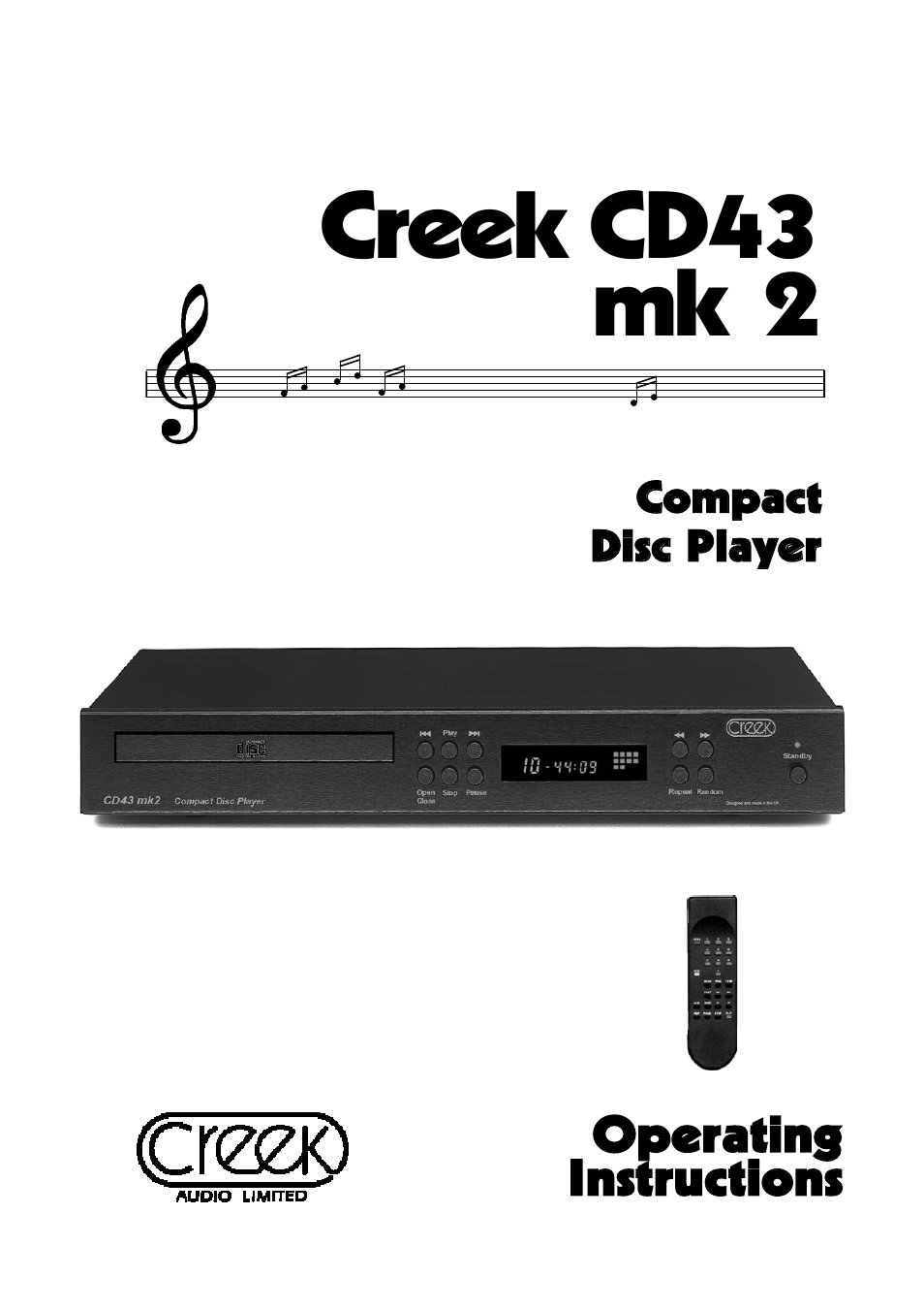 Creek Audio CD43 mk 2 User Manual | 16 pages