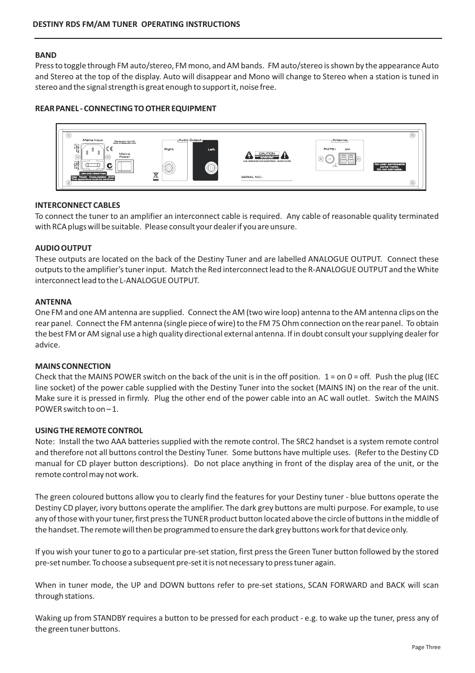 Creek Audio Destiny User Manual | Page 3 / 4