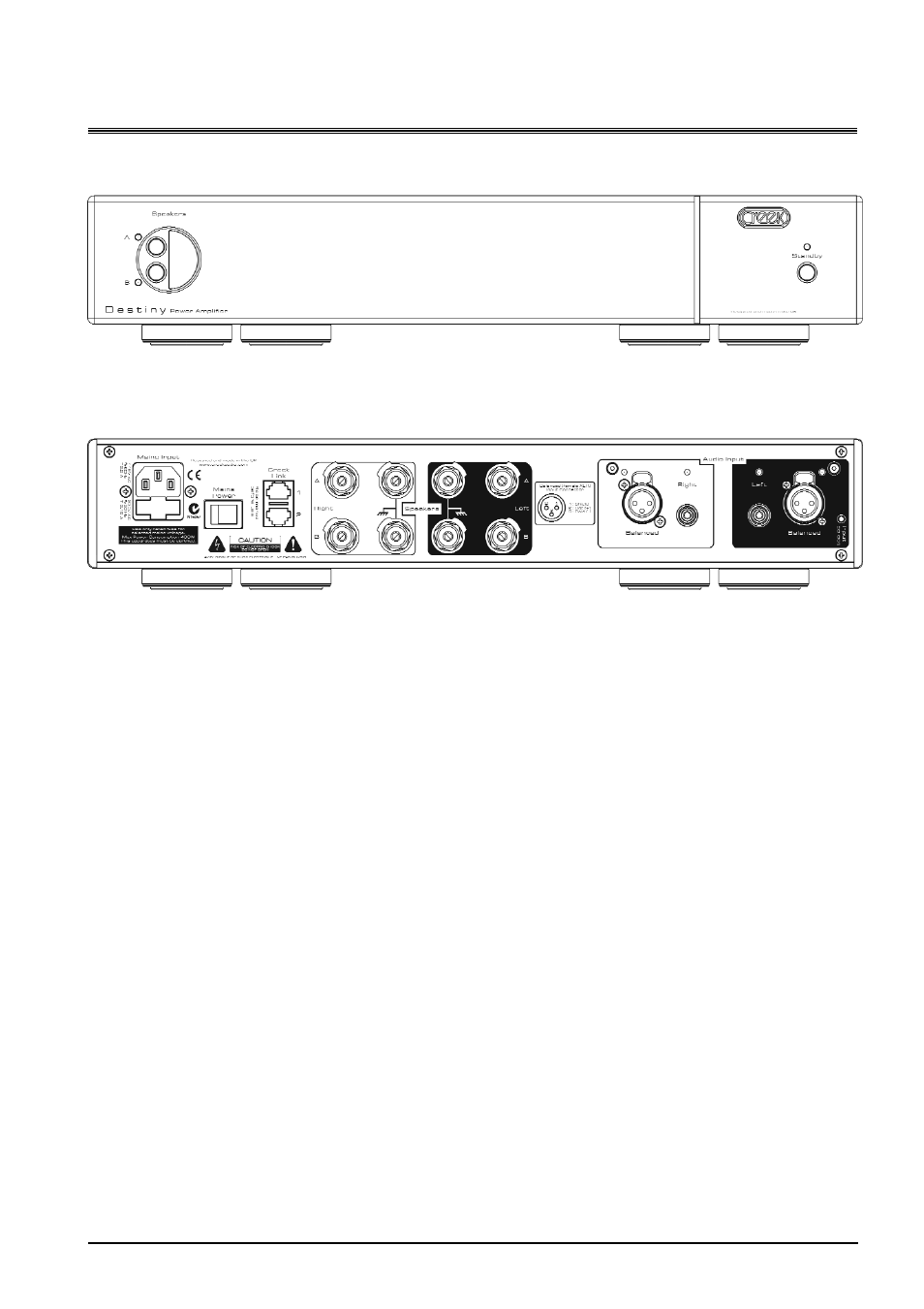 Loudspeaker connections, Input connection & switching | Creek Audio Stereo Power Amplifier User Manual | Page 2 / 4