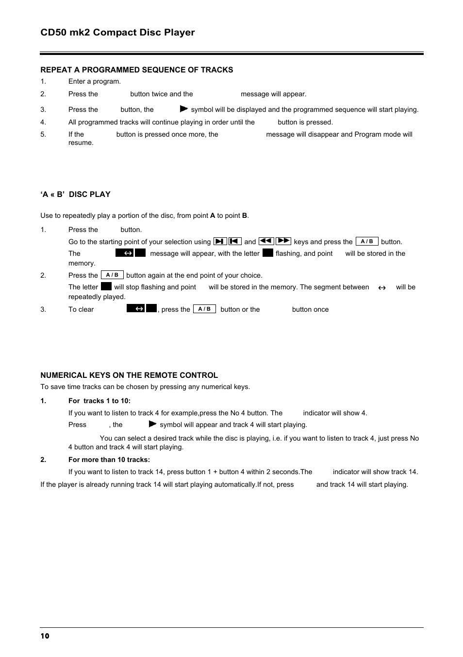 Cd50 mk2 compact disc player | Creek Audio CD50 mk2 User Manual | Page 10 / 12