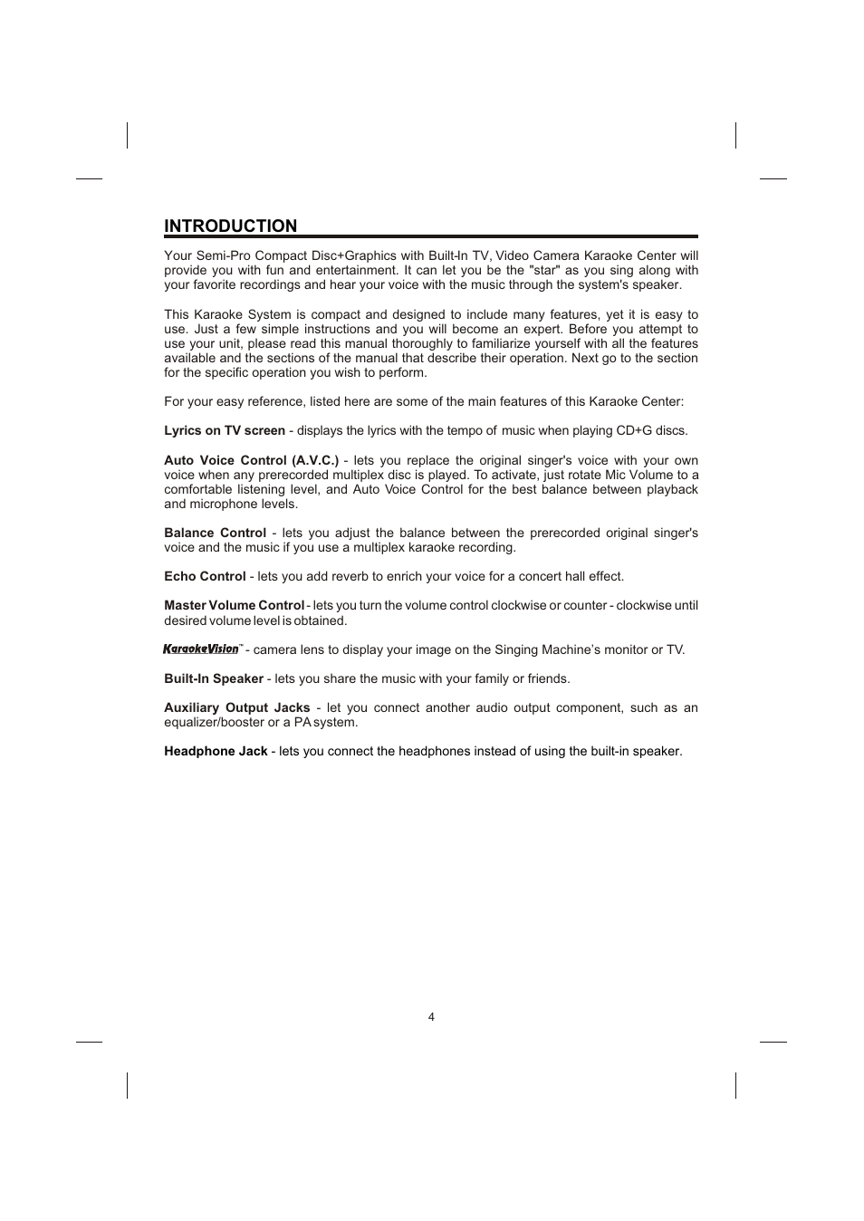 Introduction | Creek Audio STVG-989 User Manual | Page 5 / 24