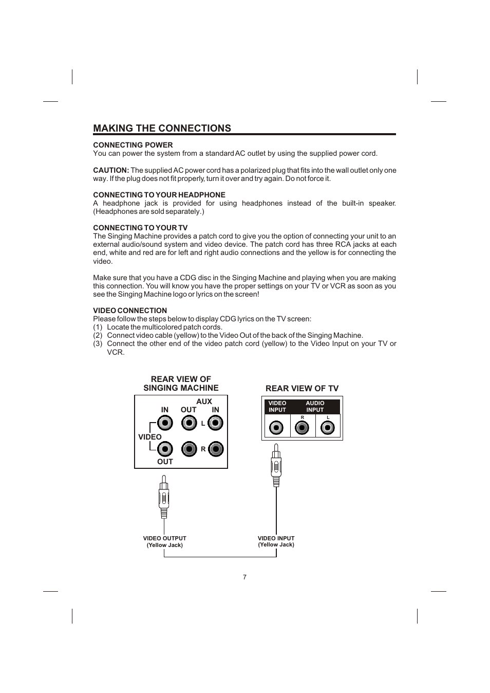 Making the connections | Creek Audio STVG-989 User Manual | Page 8 / 24