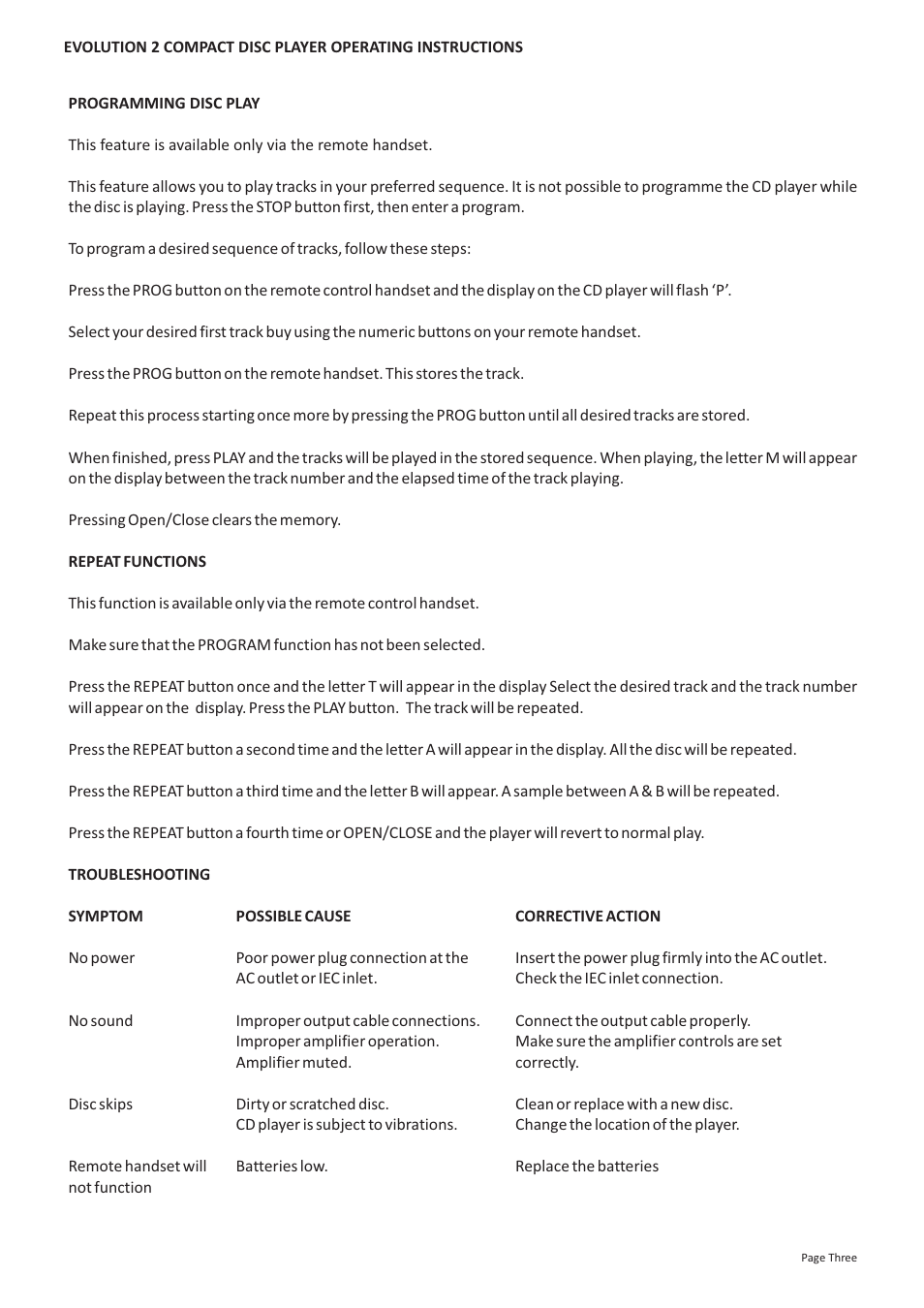 Creek Audio Evolution 2 User Manual | Page 3 / 4