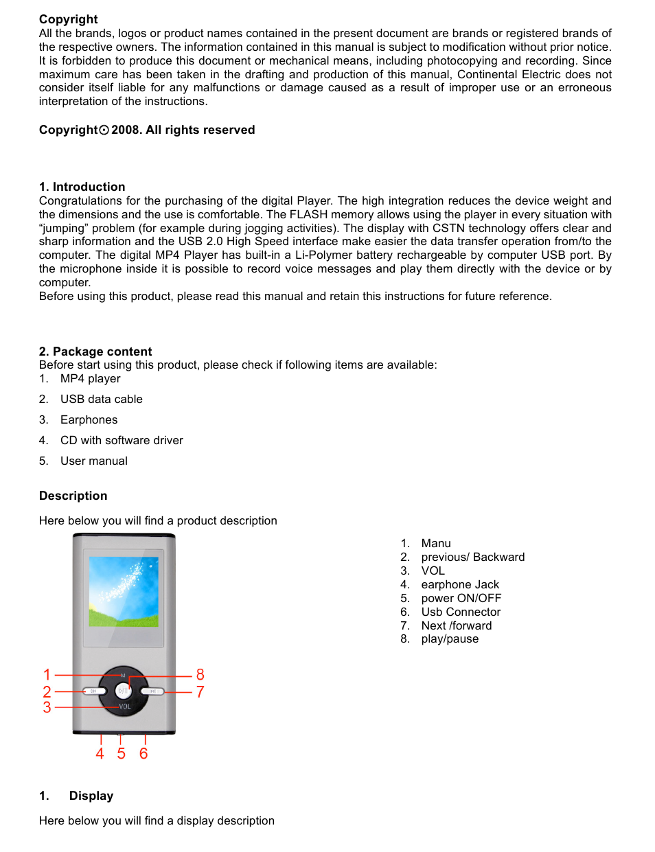 Continental Electric CEMP16222 User Manual | Page 2 / 31