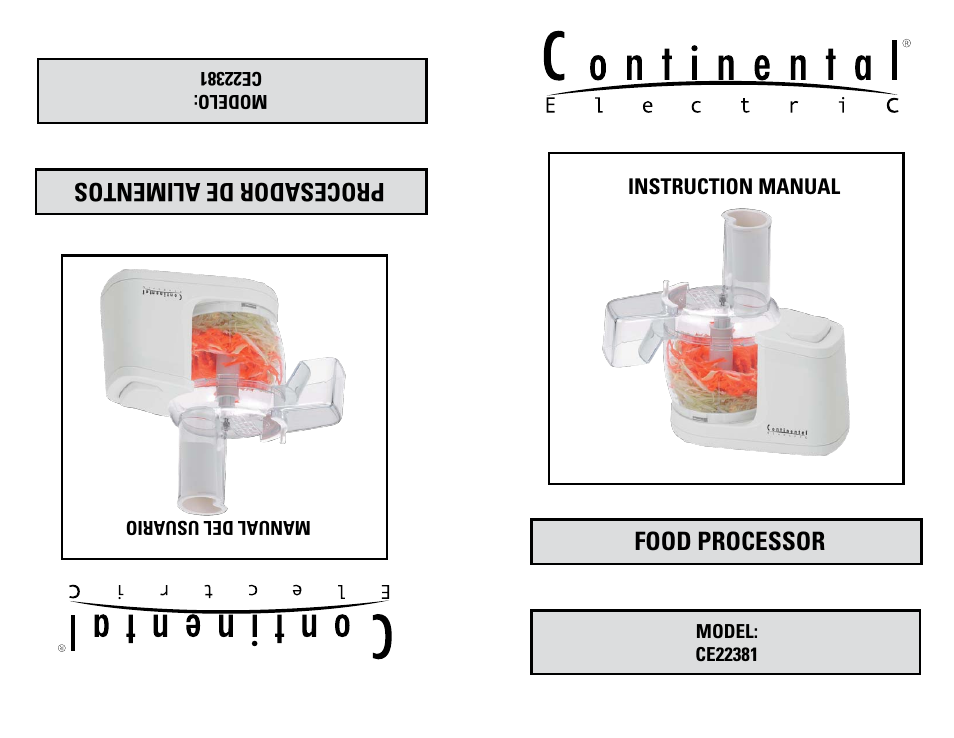 Continental Electric CE22381 User Manual | 2 pages