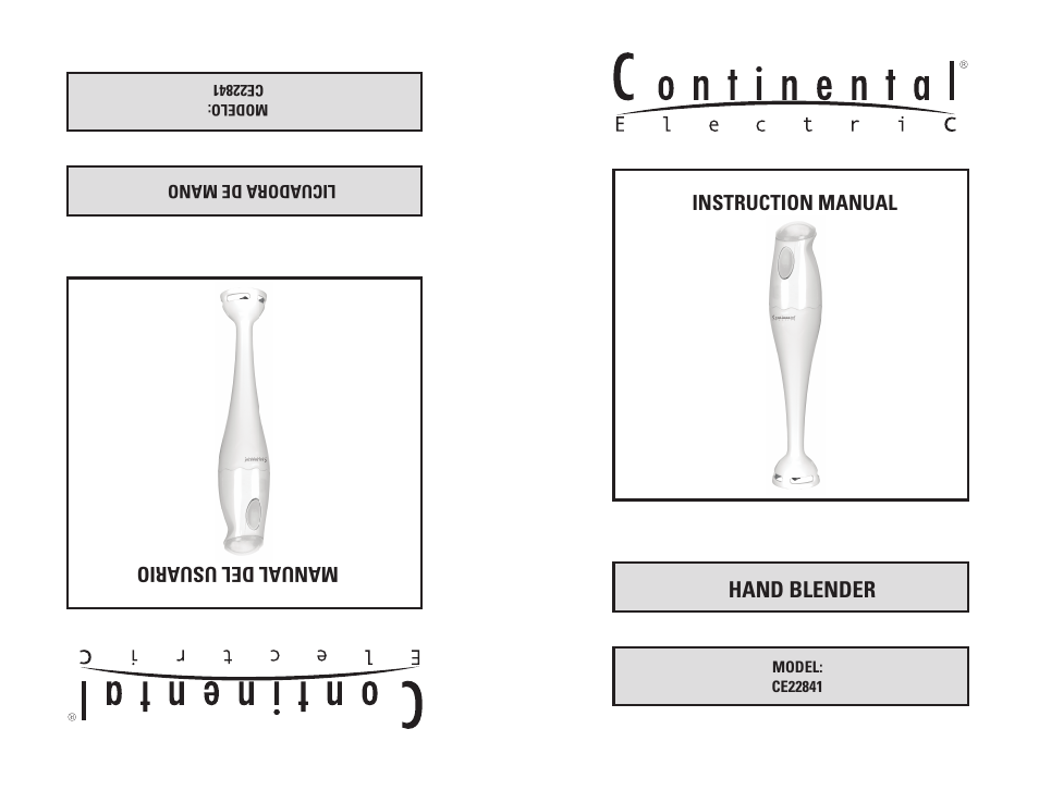 Continental Electric CE22841 User Manual | 8 pages