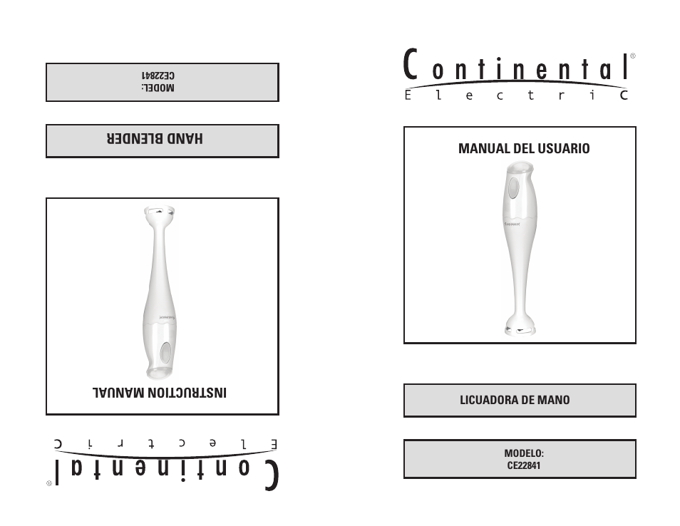 Hand blender | Continental Electric CE22841 User Manual | Page 5 / 8