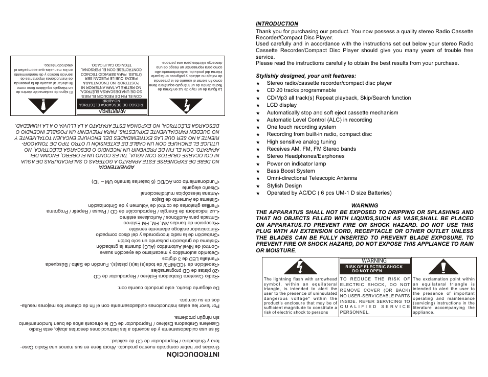 Introducción | Continental Electric CEPD64381 User Manual | Page 3 / 16