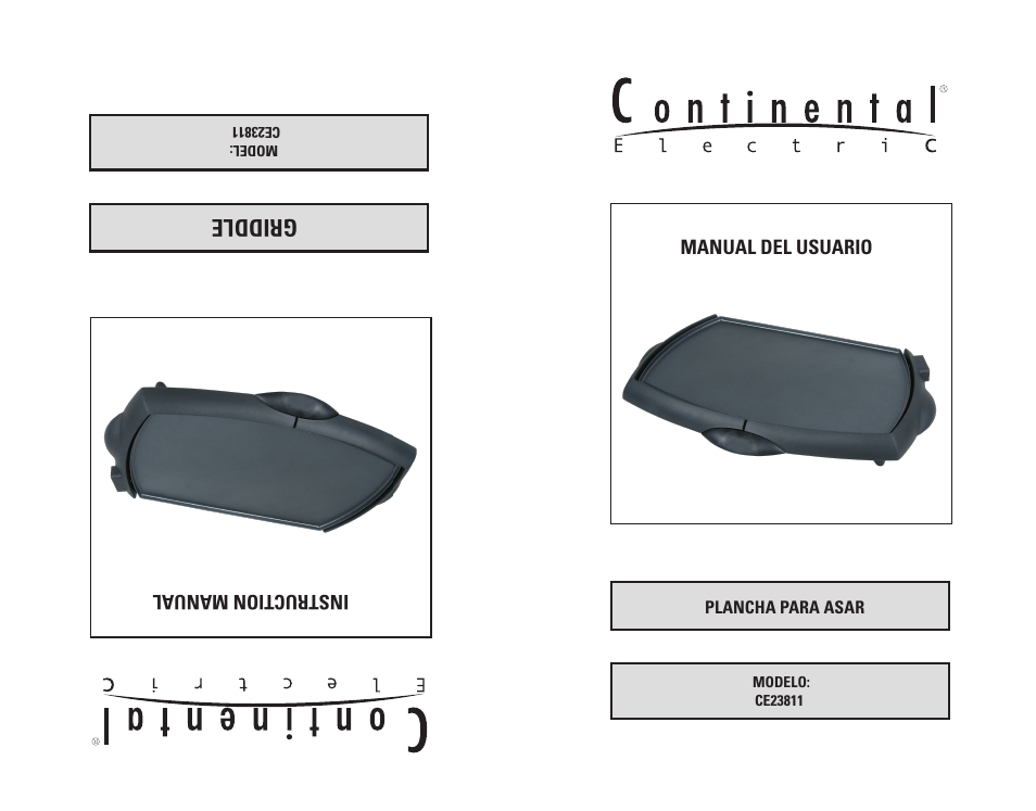 Griddle | Continental CE23811 User Manual | Page 5 / 8