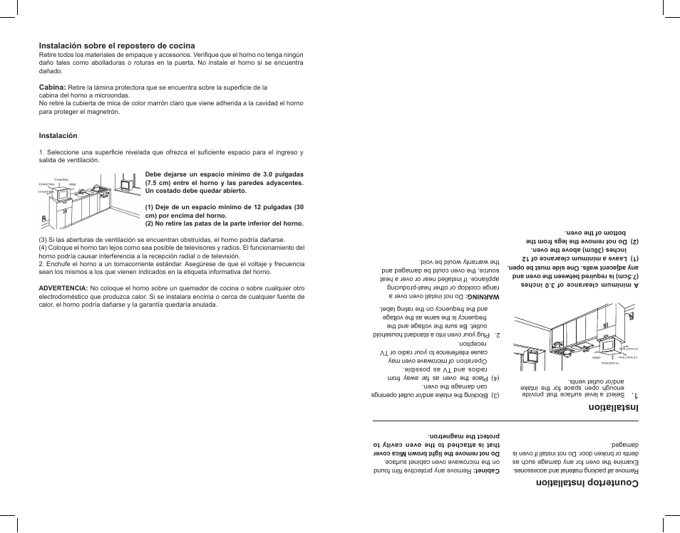 Installation, Countertopin sta lla tio n | Continental Electric CE21061 User Manual | Page 18 / 20