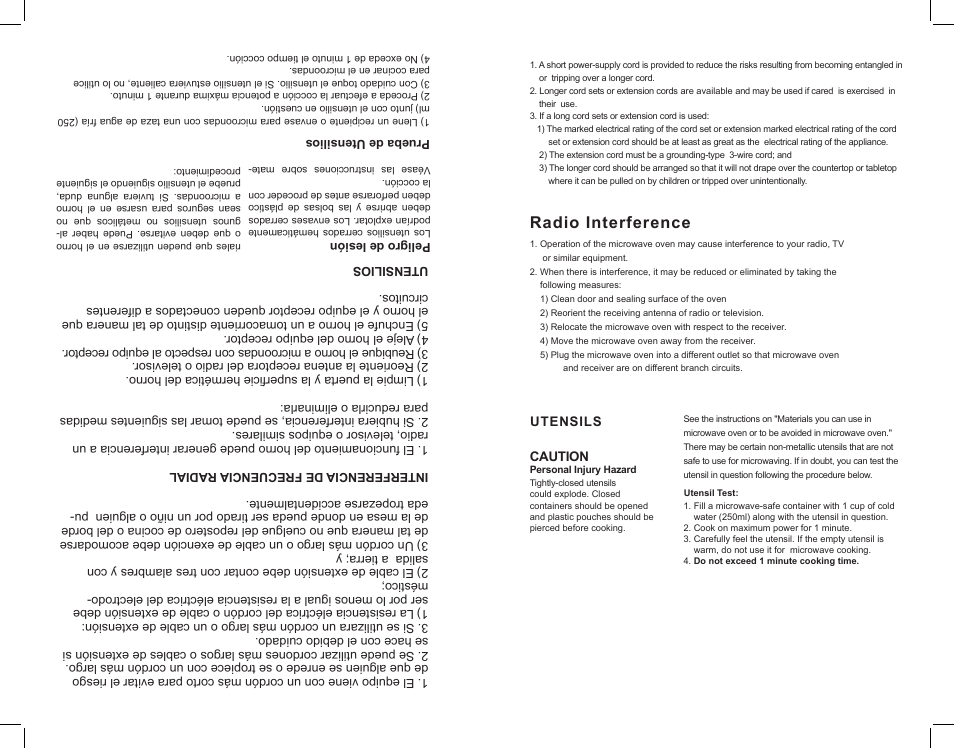 Radio interference | Continental Electric CE21061 User Manual | Page 5 / 20