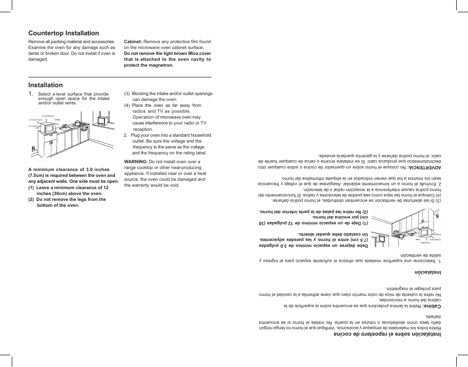 Installation, Countertop installation | Continental Electric CE21061 User Manual | Page 8 / 20