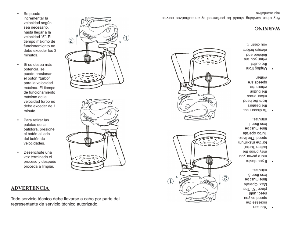 Warning, Advertencia | Continental Electric CP43179 User Manual | Page 12 / 12