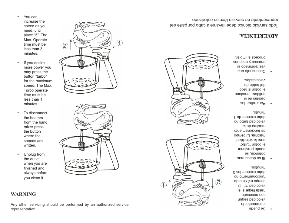 Warning, Advertencia | Continental Electric CP43179 User Manual | Page 6 / 12