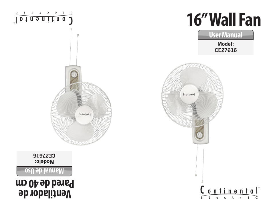 Continental Electric CE27616 User Manual | 10 pages