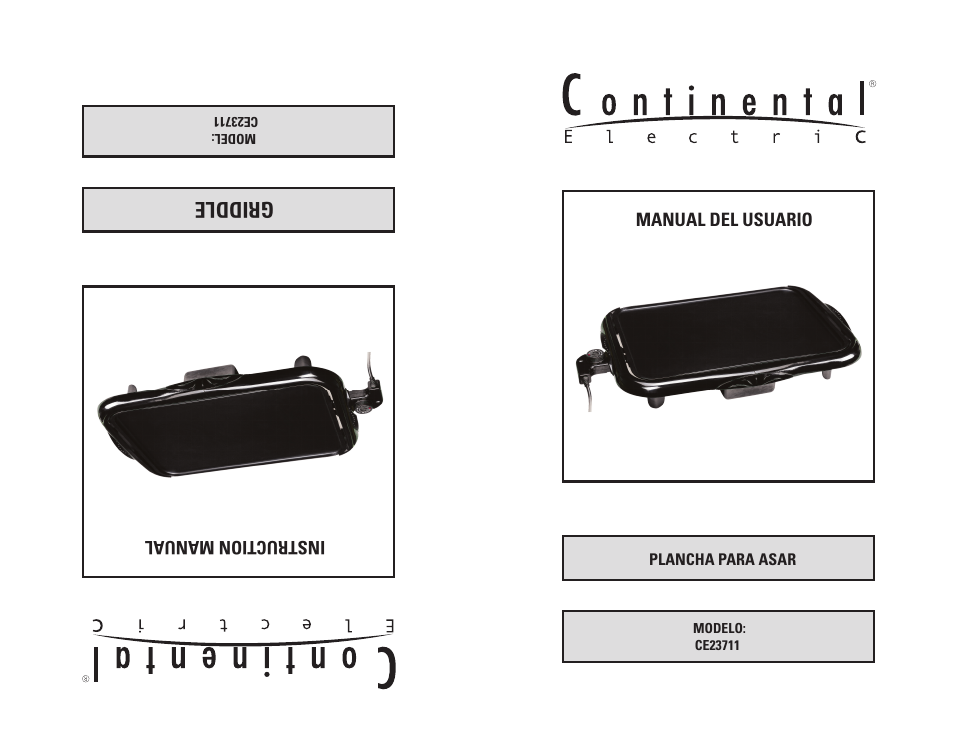 Griddle | Continental CE23711 User Manual | Page 5 / 8