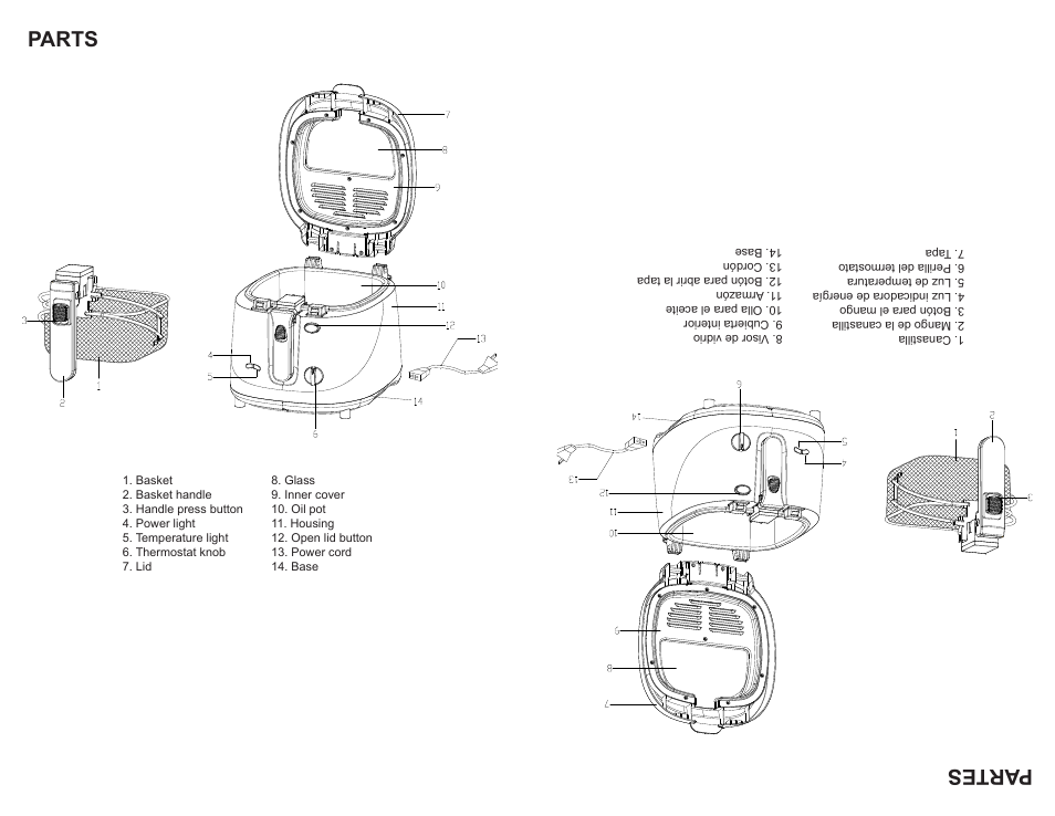 Parts partes | Continental Electric CE23379 User Manual | Page 4 / 16