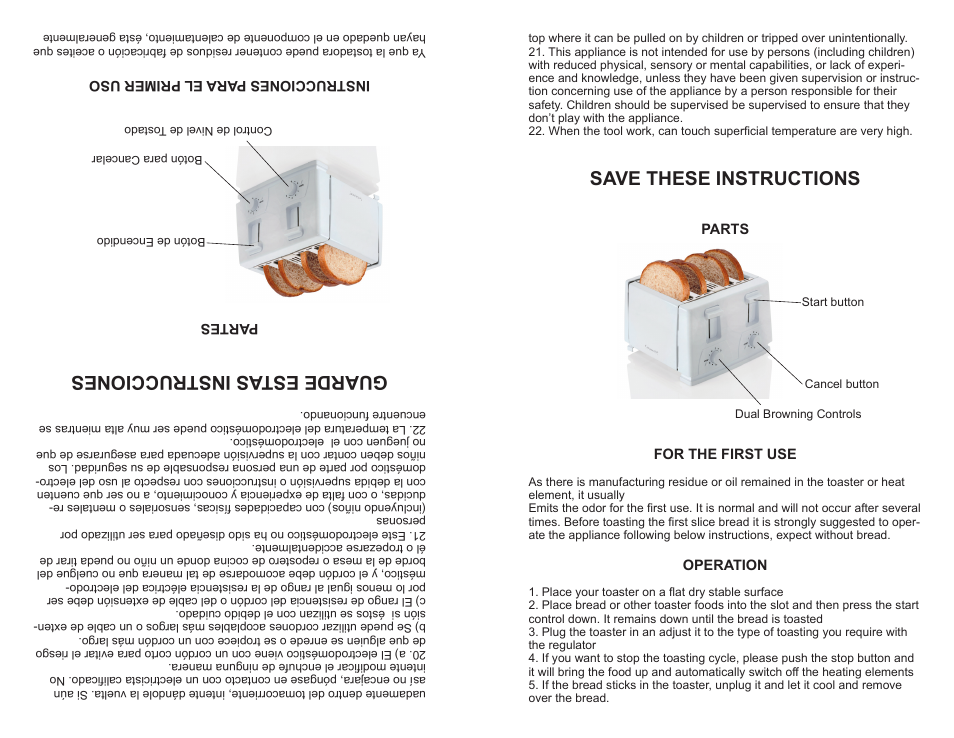 Guarde estas instrucciones, Save these instructions | Continental CE23451 User Manual | Page 3 / 4