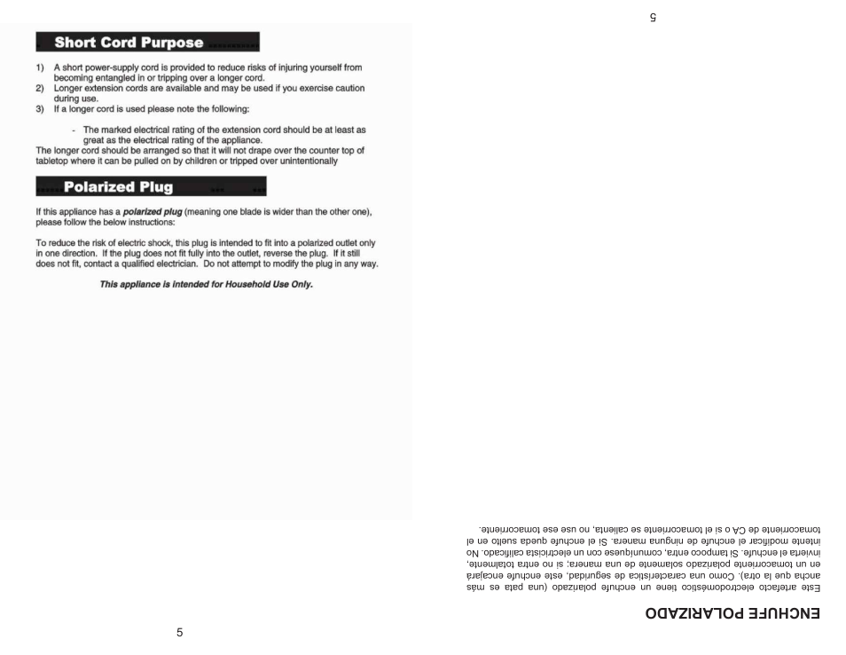 Enchufe polarizado | Continental Electric CE23751 User Manual | Page 6 / 14