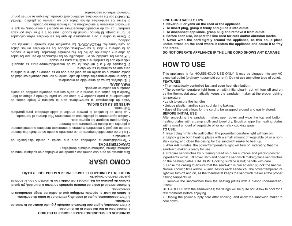 How to use, Como usar | Continental Electric CE23831 User Manual | Page 3 / 4