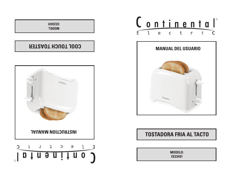 Cool touch toaster tostadora fria al tacto | Continental Electric CE23431 User Manual | Page 7 / 12