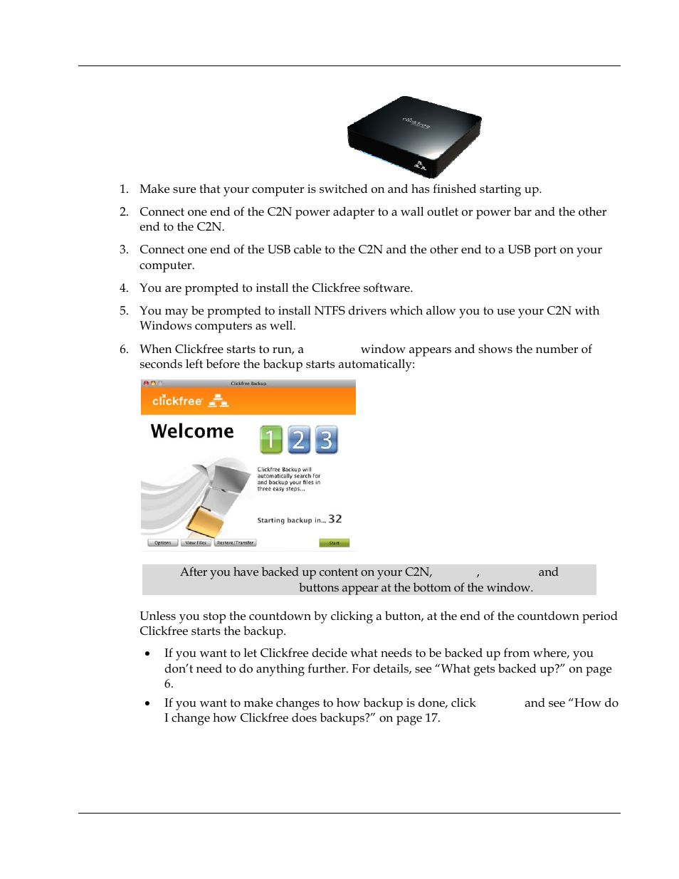 Clickfree C2N 3.5 User Manual | Page 10 / 25