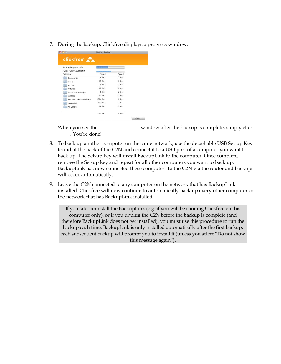 Clickfree C2N 3.5 User Manual | Page 11 / 25