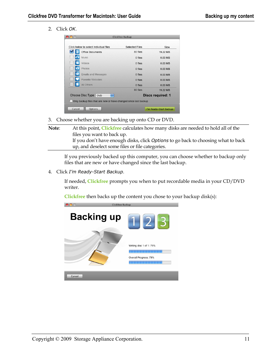 Clickfree DVD Transformer User Manual | Page 11 / 37